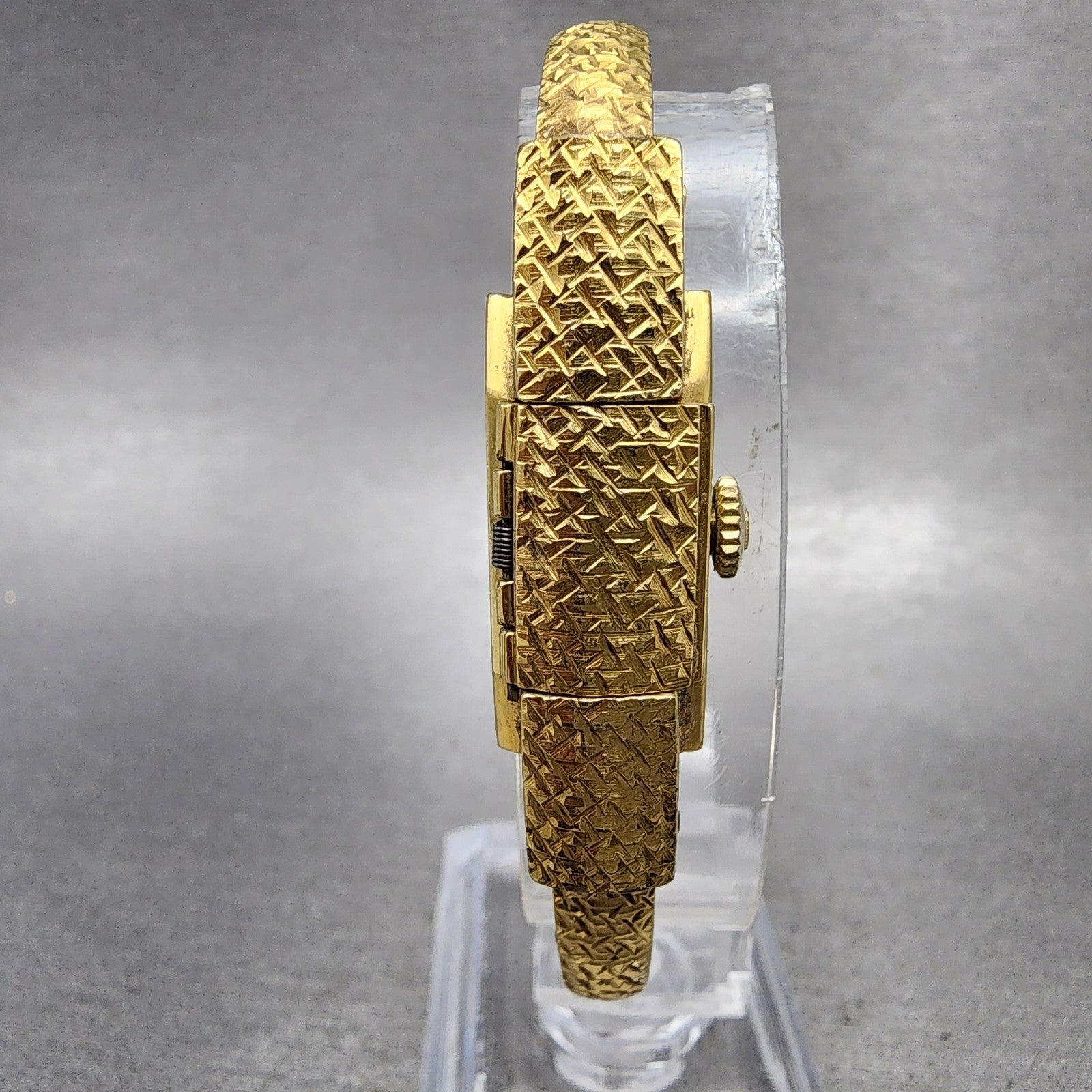 Bucherer Watch Women 11mm Silver Dial Gold Plated Hide Away Manual Wind PARTS3