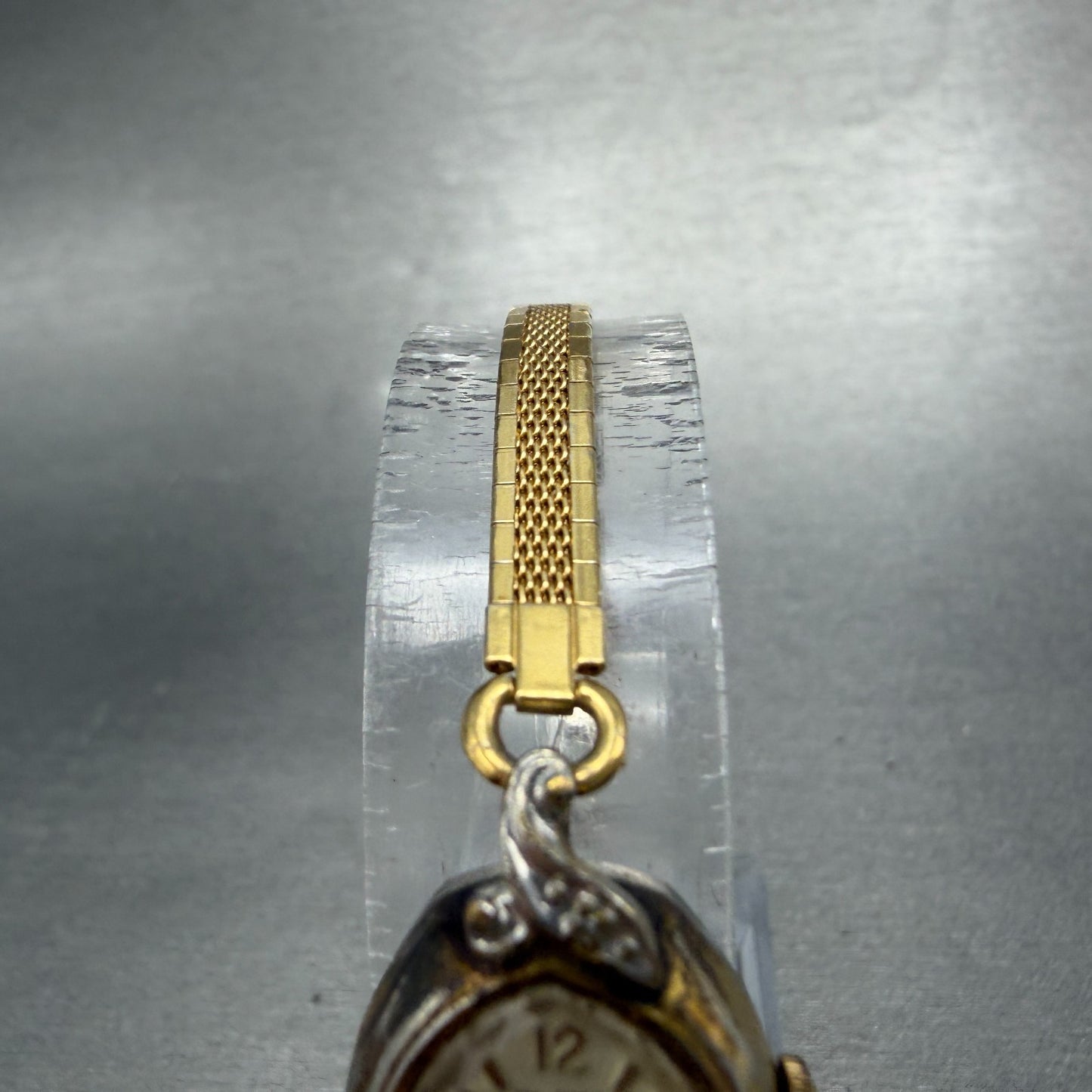 Elgin Watch Women 17mm Cream Dial Gold Tone Manual Wind Runs Vintage Cocktail4