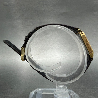 Seiko Exceline Tank Watch Women 18mm Champagne dial Gold Tone 1221-5670 NewBat 48