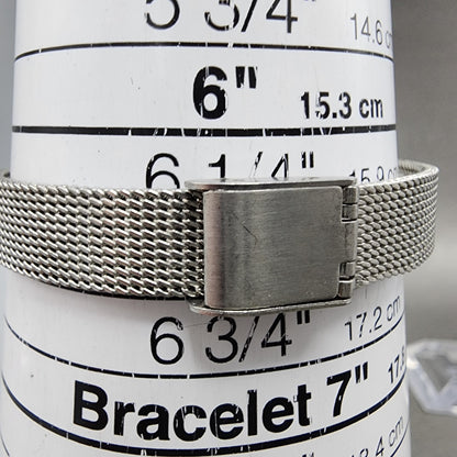 Citizen Q&Q Watch Women 21mm White Dial Silver Tone Oval Mesh Band New battery10