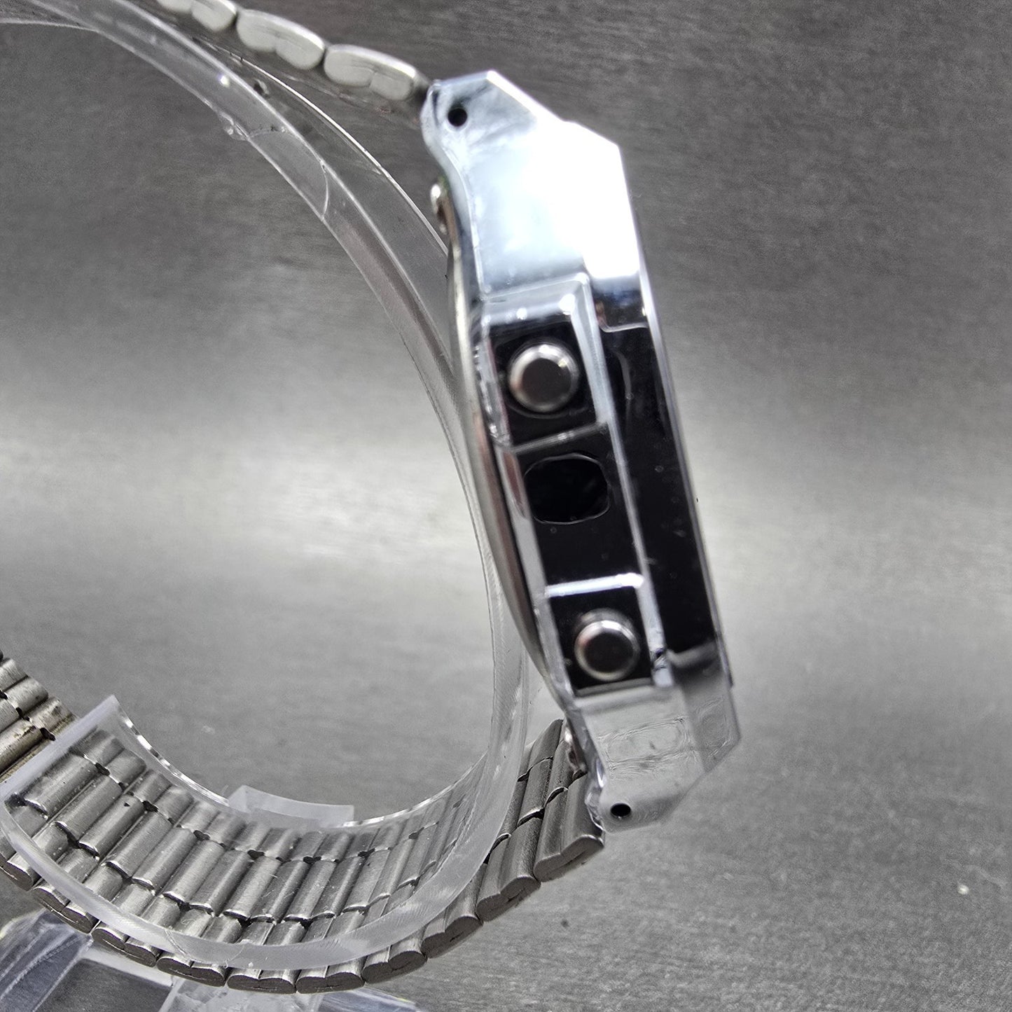 Casio A168 Illuminator Watch Men 36mm Digital Silver Tone Alarm Chrono New BattV3