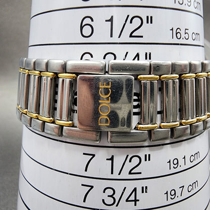 Seiko Dolce Watch Men 32mm Cream Dial Two Tone 8n41-6230 New Battery READ!