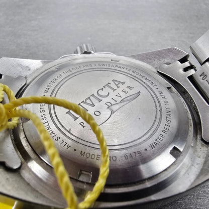 Invicta Pro Diver Watch Men 45mm MOP Dial Silver Tone Date 0479 New Battery7