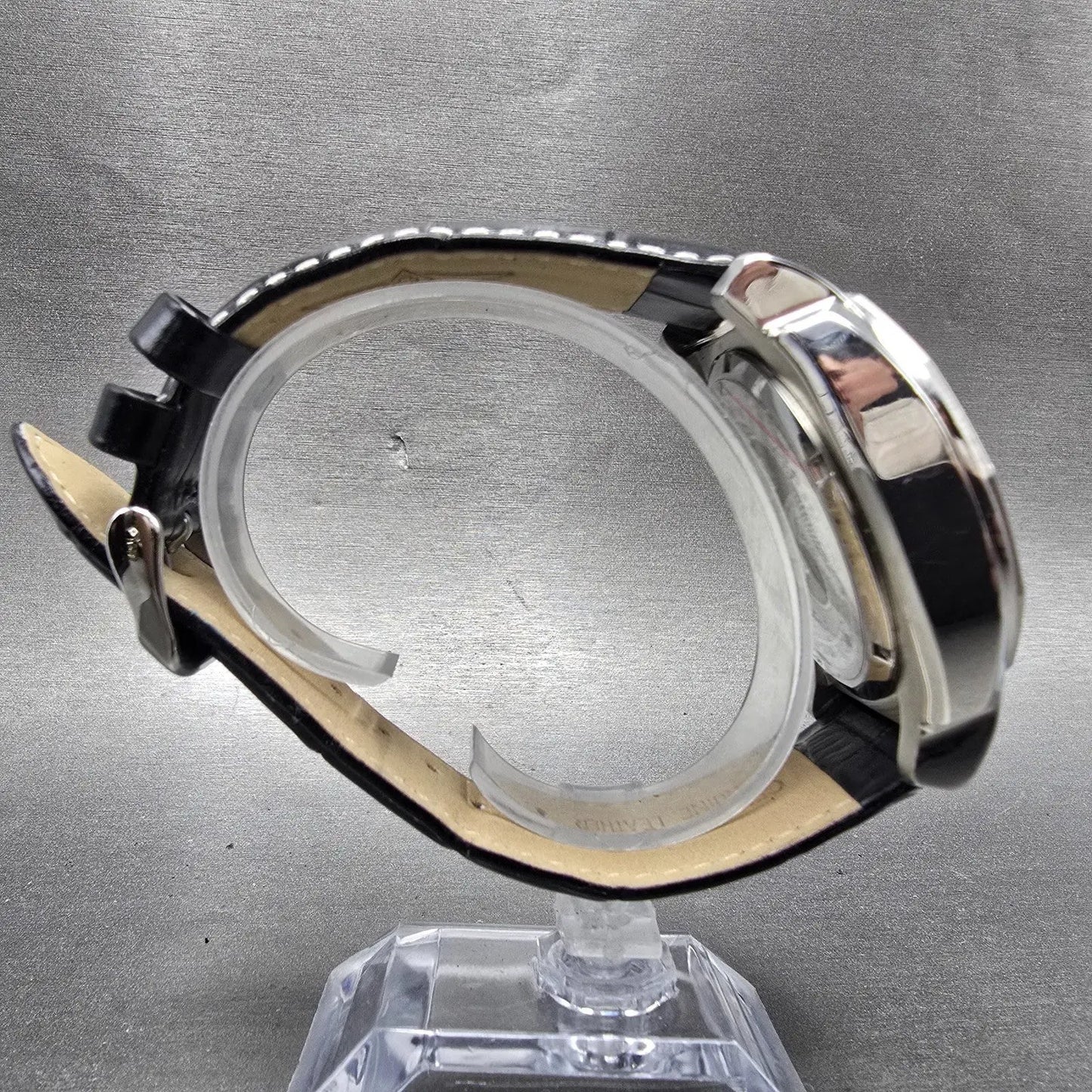 Invicta Dive Watch Men 45mm Black Dial Silver Tone Daydate 5774 New Battery8