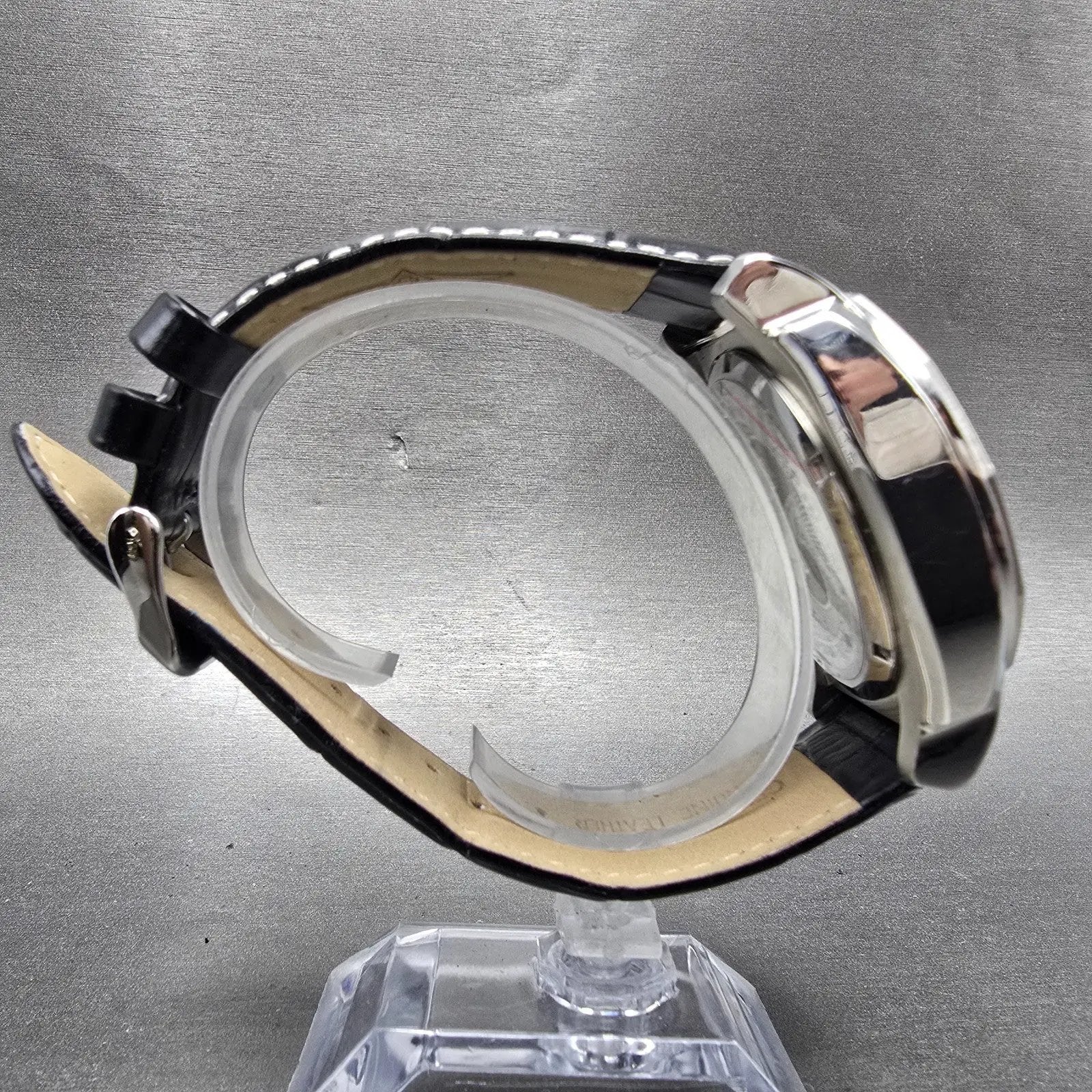 Invicta Dive Watch Men 45mm Black Dial Silver Tone Daydate 5774 New Battery8