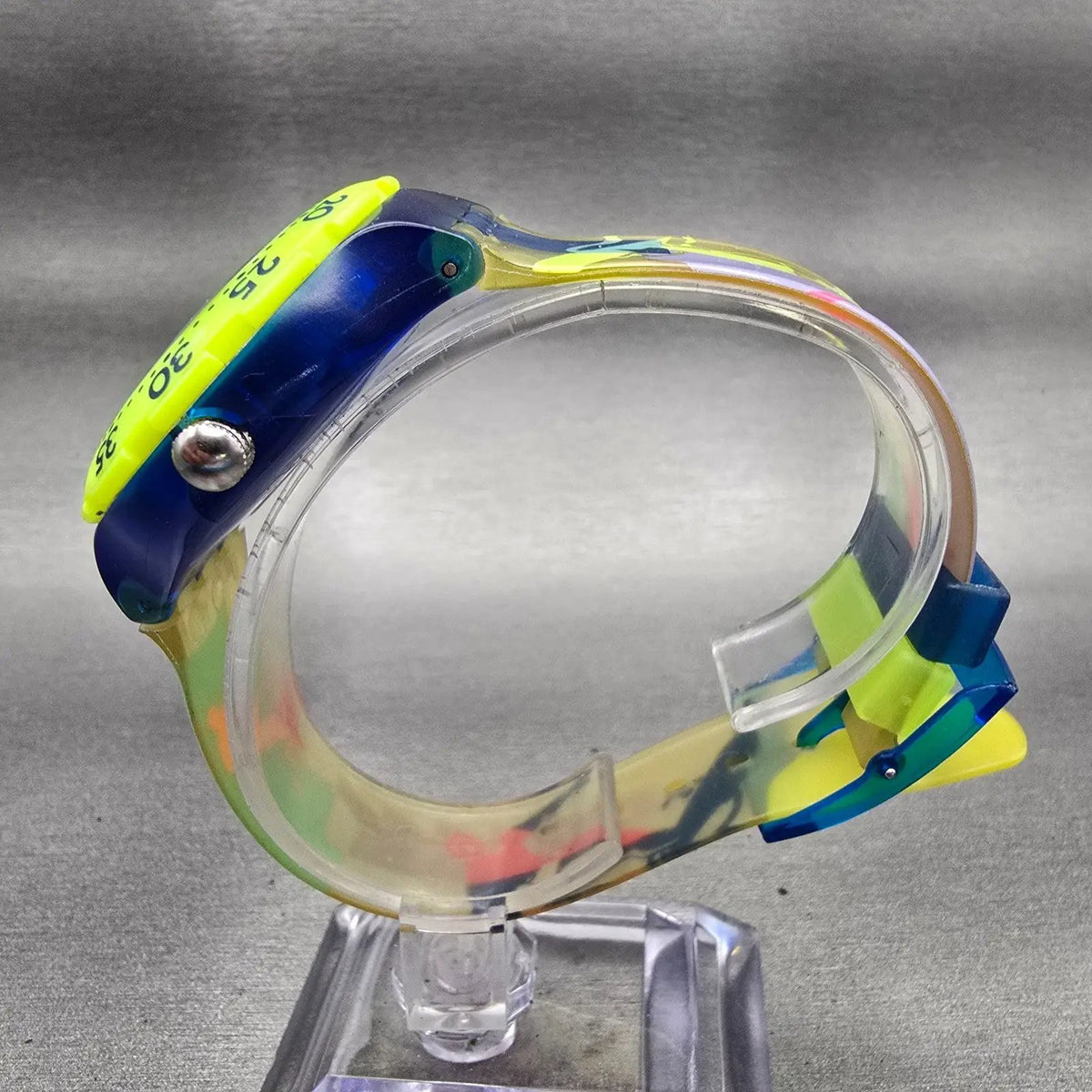 Swatch Scuba 200 Over The Wave Watch Men 38mm Blue Dial Two Tone SDN105 New Batt6