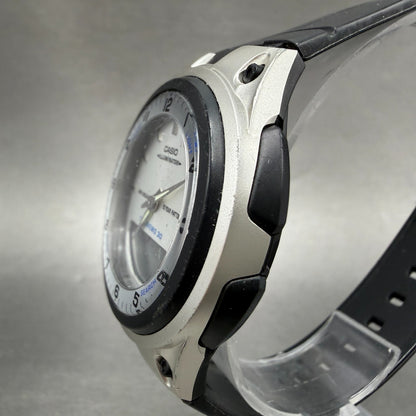 Casio Illuminator Watch Men 40mm Analog Digital Silver Alarm Chrono AW-80 NewBat2