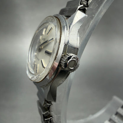 Enicar Star Jewels Watch Women 18mm White Dial Steel Manual Wind Runs VTG ABC2