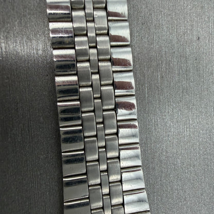Seiko SQ Bracelet 20mm Stainless Steel Silver Tone Tri Folding Clasp VTG Japan2