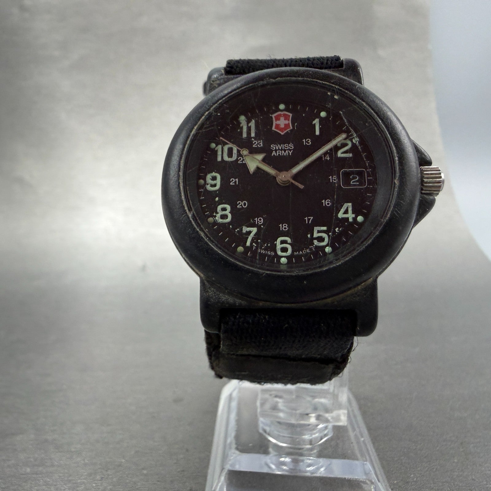 Victorinox Swiss Army Renegade Watch Men 40mm Black Dial Black Tone PARTS KTPO5