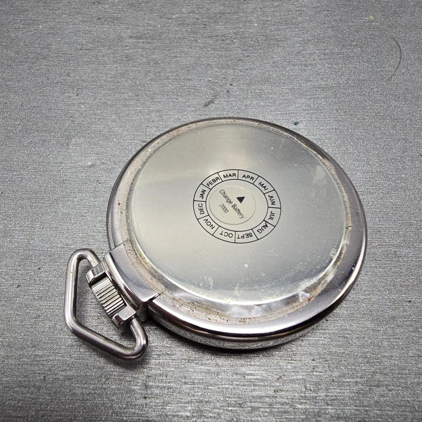 Victorinox Swiss Army Pocket Watch Men 48mm White Dial Silver Tone Round New Bat15