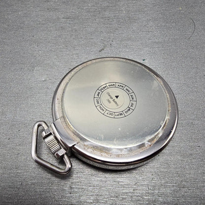 Victorinox Swiss Army Pocket Watch Men 48mm White Dial Silver Tone Round New Bat15