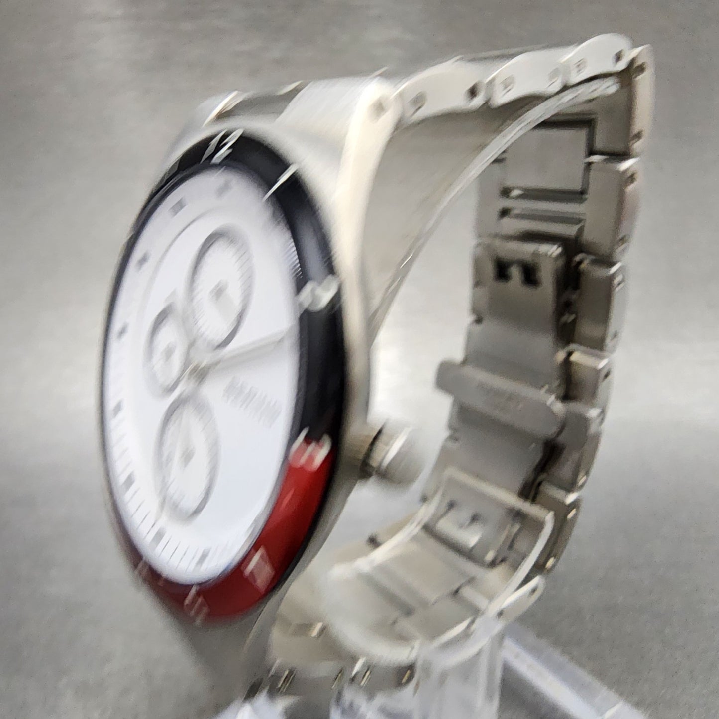 Bering Watch Men 39mm White Dial Silver Tone Coke Bezel Daydate Round New Batt3