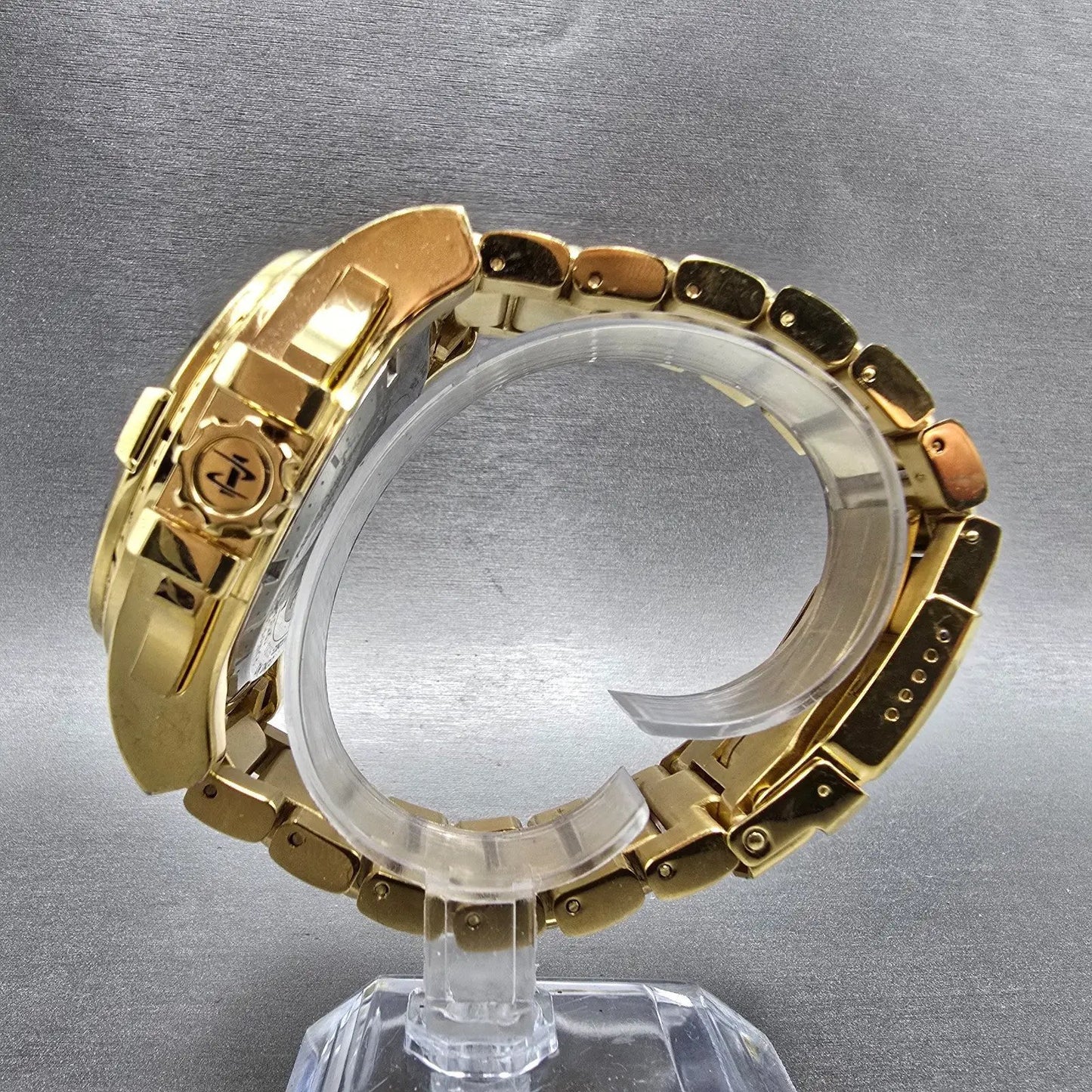 Invicta Reserve Chronograph Watch Men 50mm MOP Dial Gold Tone 6257 New Battery6