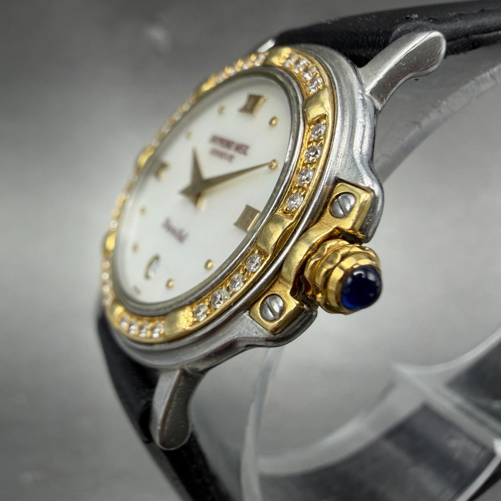 Raymond Weil Parsifal Watch Women 27mm Mop Dial Two Tone Date Diamonds New Batt2