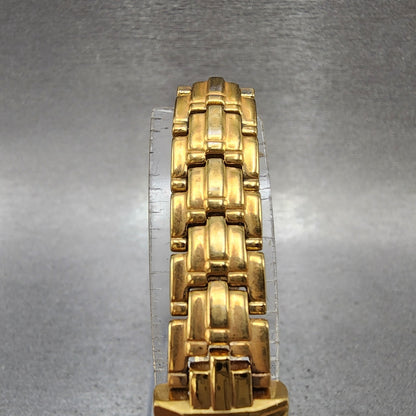 Seiko Tank Watch Women 14mm MOP Dial Gold Tone Rectangle 2e207609 New Battery4