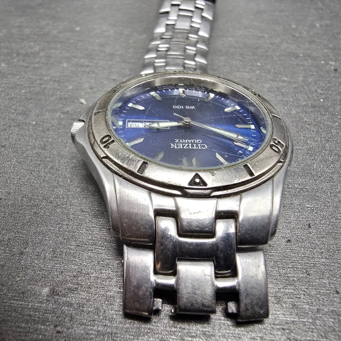 Citizen Watch Men 37mm Blue Dial Silver Tone Daydate Round 250A-K001455 PARTS5