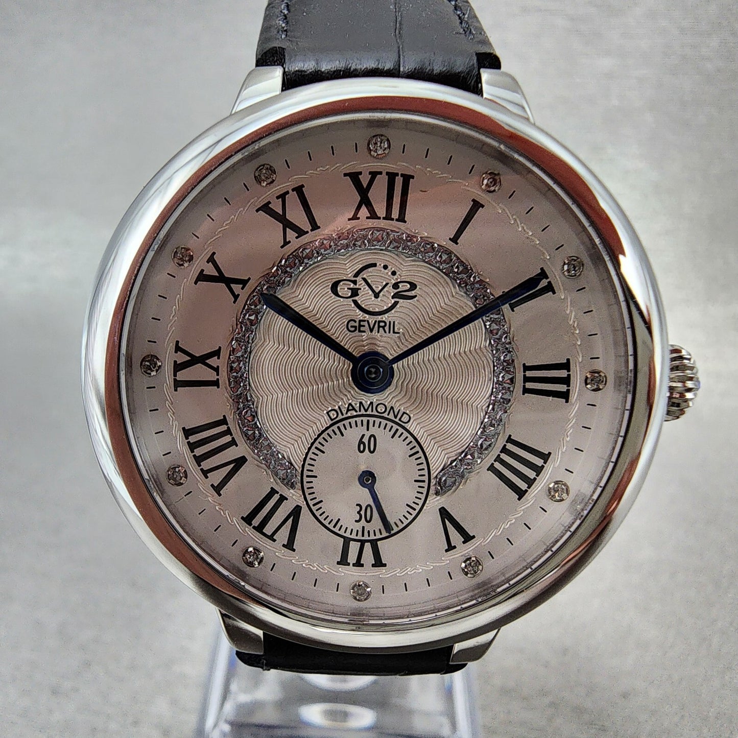 Gevril GV2 Rome Watch Women 36mm White Dial Stainless Steel Diamond Accent1