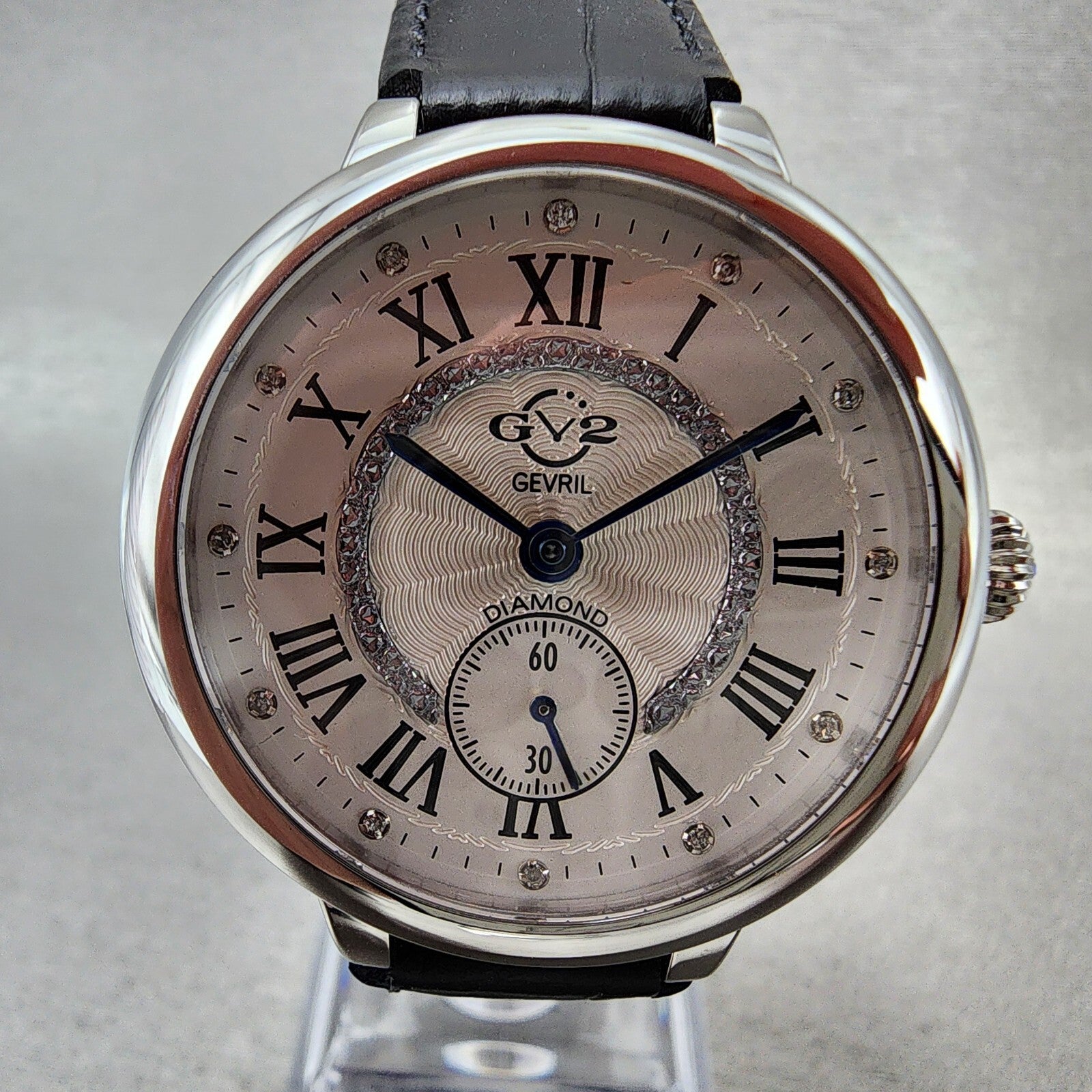 Gevril GV2 Rome Watch Women 36mm White Dial Stainless Steel Diamond Accent1