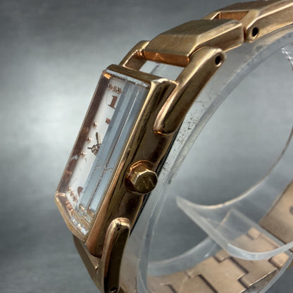 Seiko Wired Tank Watch Women 14mm MOP Dial Rose Gold Tone Rectangle New Battery2