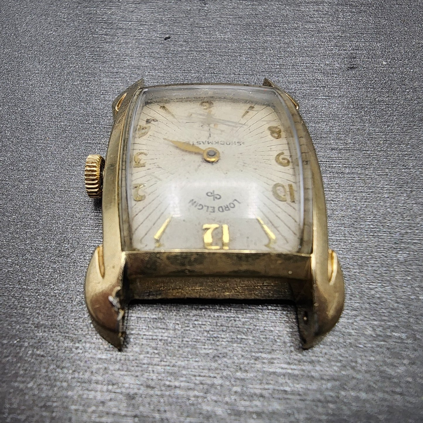 Lord Elgin Watch Men 24mm Cream Dial 14K Gold Filled Cal 713 21 jewwls PARTS5