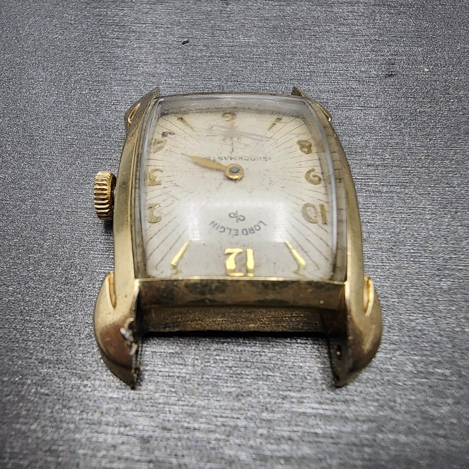 Lord Elgin Watch Men 24mm Cream Dial 14K Gold Filled Cal 713 21 jewwls PARTS5