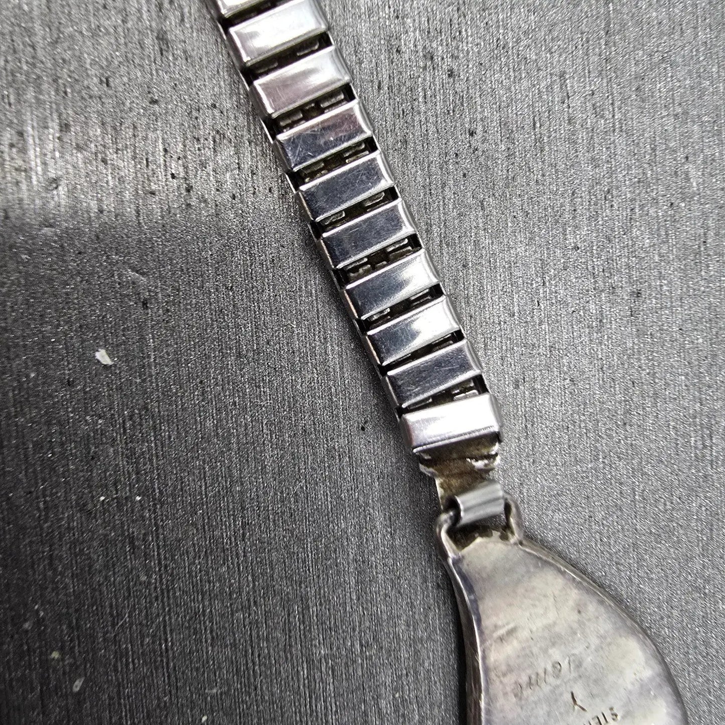 Navajo Sterling Silver Watch Band Tips 9mm Mother Of Pearl Leaf Design Vintage10
