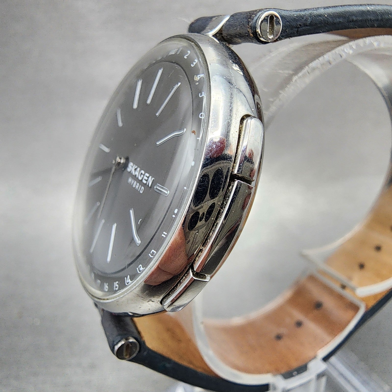 Skagen Signatur Hybrid Watch Women 37mm Gray Dial Silver Tone Round New Battery2