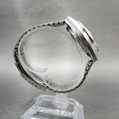 Seiko Type II Watch Men 36mm Silver Dial Silver Tone 09038120 New Battery READ!8