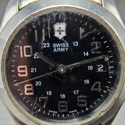Victorinox Swiss Army Alliance Watch Men 38mm Black Dial Steel Date New Battery1