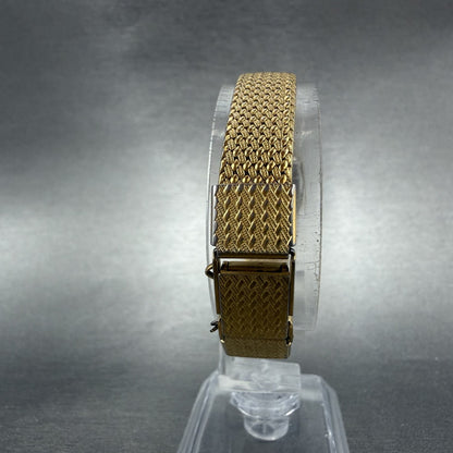 Seiko Watch Women 19mm Champagne Dial Gold Tone Rectangle 1421-5860 New Battery7