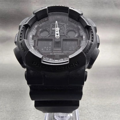 Casio G-Shock GA-100 Watch Men 51mm Black Alarm Chronograph Timer New Battery5