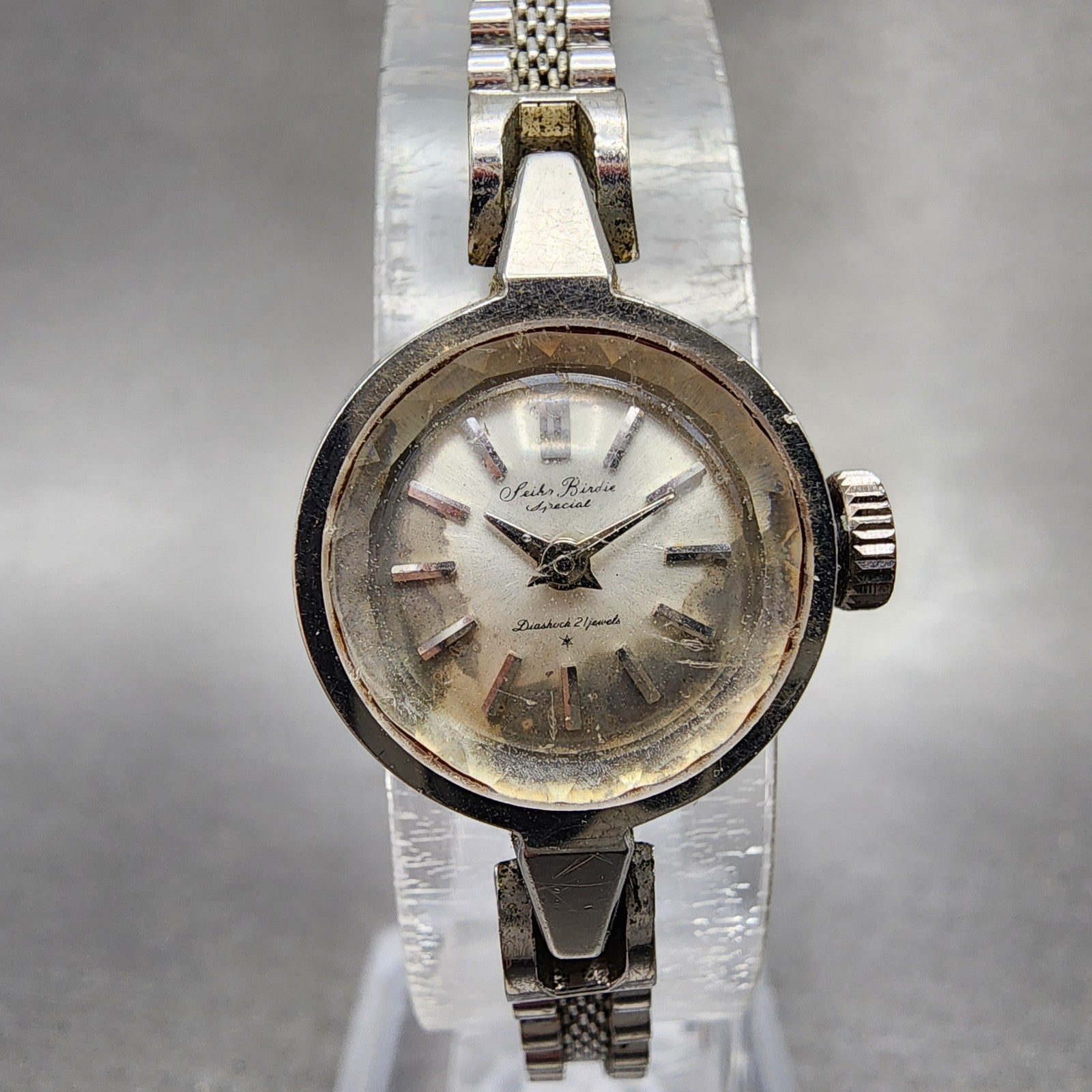 Seiko Birdie Special Watch Women 19mm Silver Dial Stainless Steel Manual Runs0