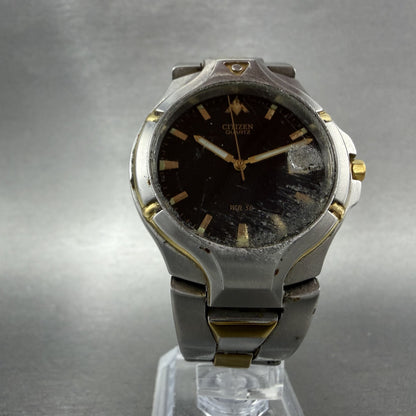 Citizen WR 50 Watch Men 35mm Black Dial Two Tone Date 2510S74792 New Battery5