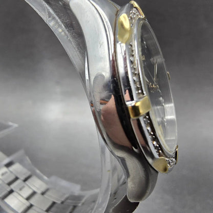 Citizen Eco-Drive Watch Women 26mm Black Dial Two Tone Date E013-S090288 Runs3