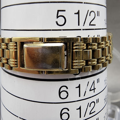 Seiko Tank Watch Women 18mm White Dial Gold Tone Rectangle V4015129 New Battery9