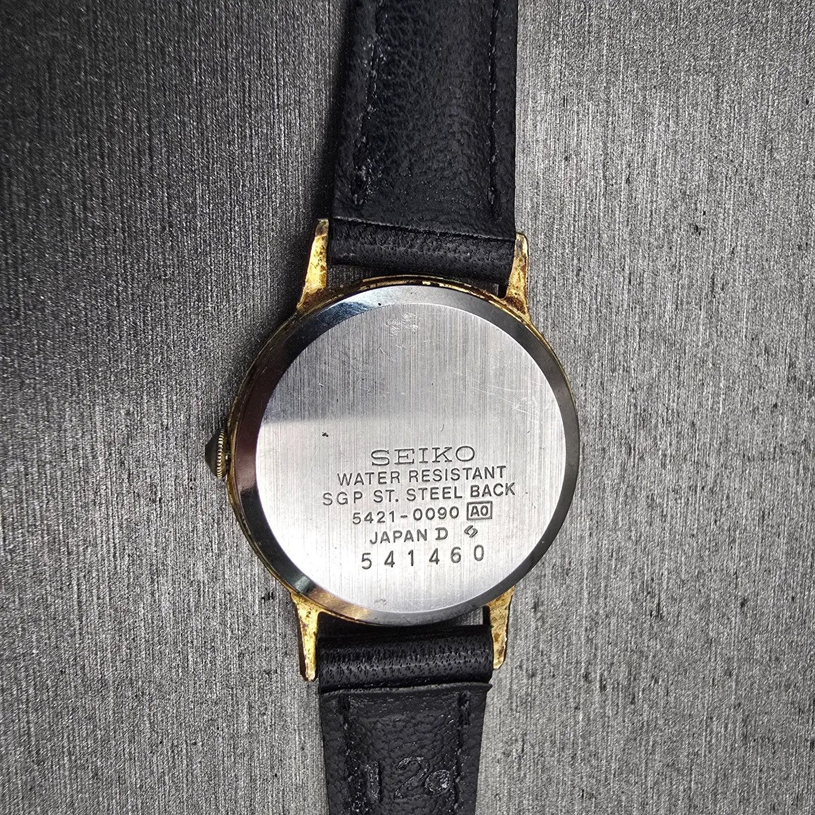 Seiko Watch Women 25mm White Dial Gold Tone Round 5421-0090 New Battery Vintage10