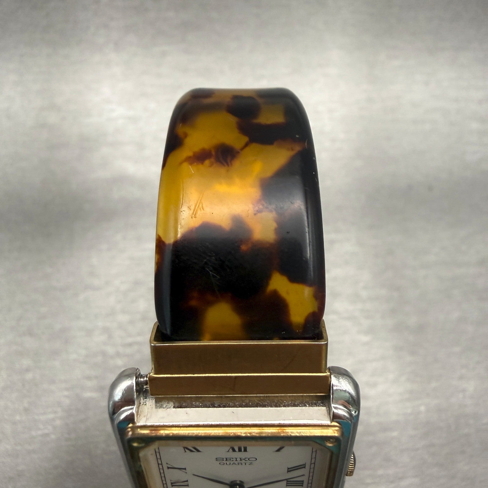 Seiko Tank Watch Men 27mm White Dial Two Tone Rectangle 2628-5070 New Battery4