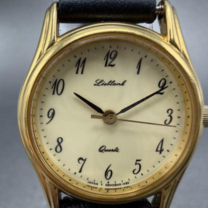 Orient Lisblank Watch Women 24mm Cream Dial Gold Tone Round D855BA-00 New Batt1