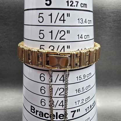 Seiko Watch Women 13mm Gold Dial Gold Tone Oval 1E20-5179 New Battery Vintage9