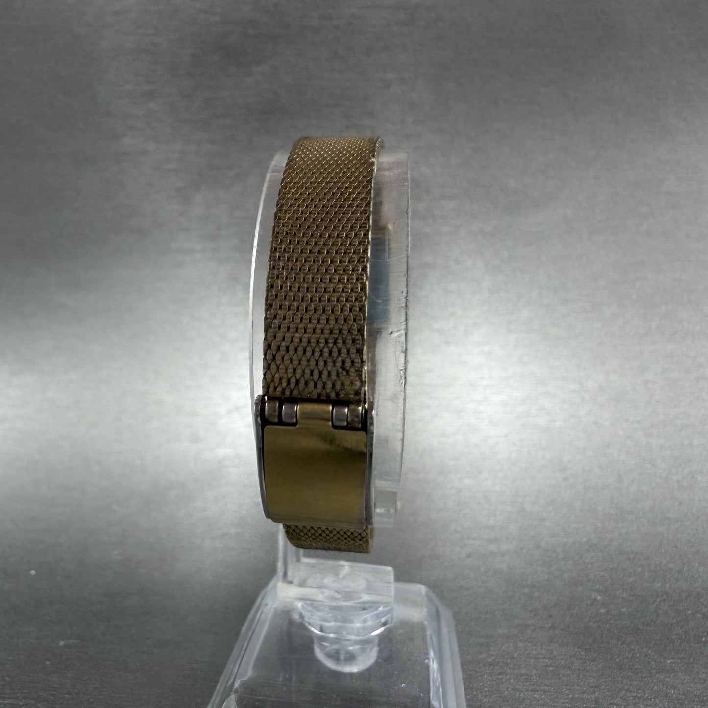 Seiko Tank Watch Women 18mm Champagne Dial Gold Tone 1400-5030 New Battery7