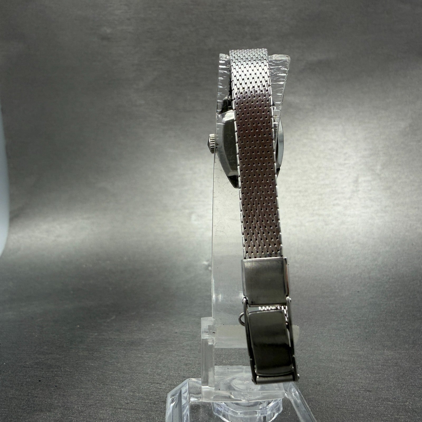 Seiko Tank Watch Women 17mm Silver Dial Silver Tone manual 1104-3210 Runs7