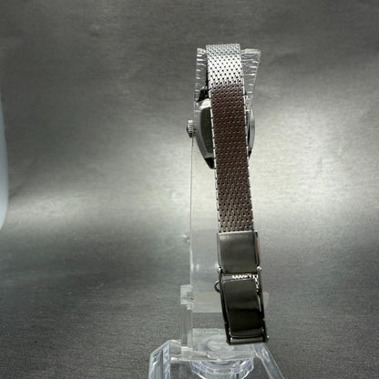 Seiko Tank Watch Women 17mm Silver Dial Silver Tone manual 1104-3210 Runs7