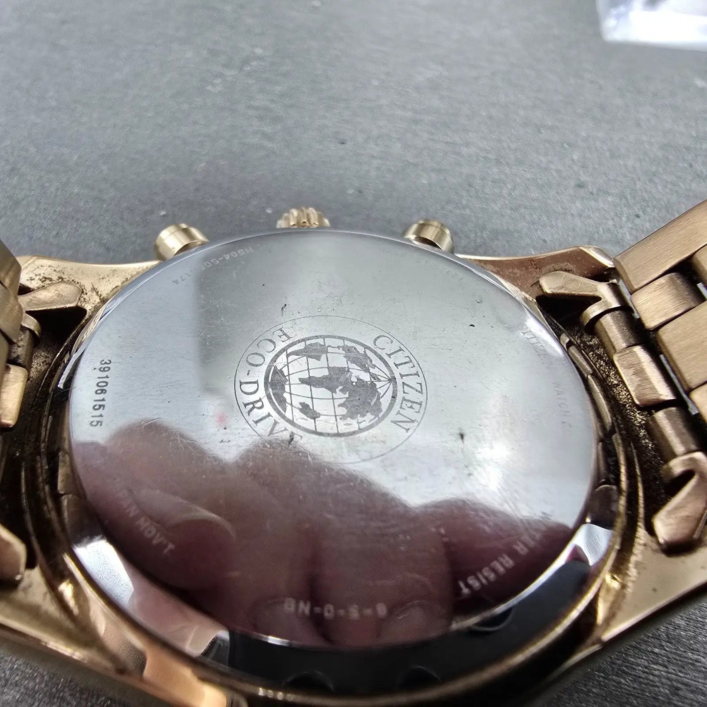 Citizen Eco-Drive Chronograph Watch Women 39mm Champagne Dial Rose Gold Tone Run9