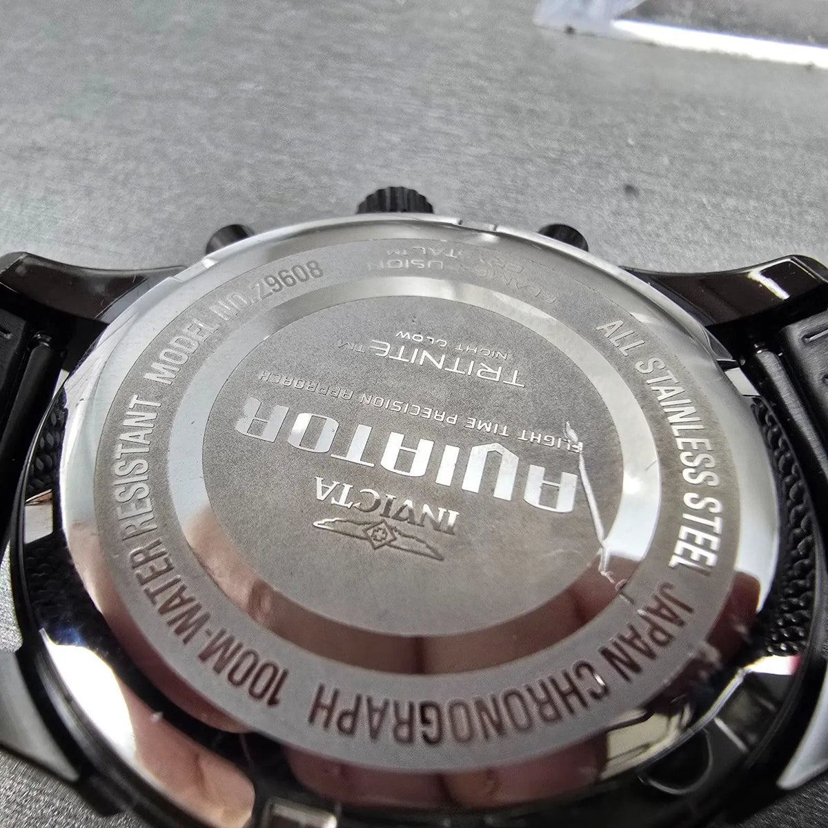 Invicta Aviator Chronograph Watch Men 40mm Black Dial Black Date New Batt 296089