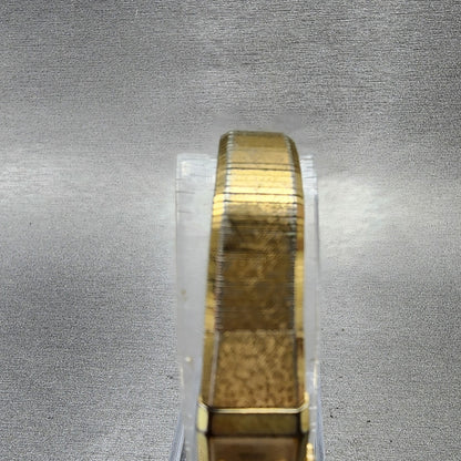 Seiko Tank Watch Women 12mm Champagne Dial Gold Tone 2e205029 New Battery4