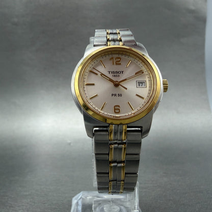Tissot PR 50 Watch Women 28mm White Dial Two Tone Date J336/436k New Battery5