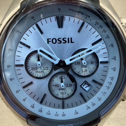 Fossil Coachman Chronograph Watch Men 44mm Blue Dial Steel Date CH-2564 New Batt1