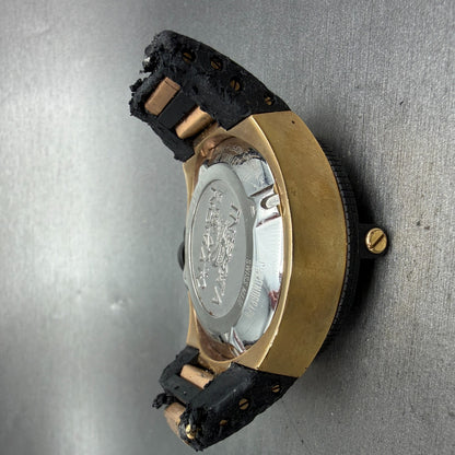 Invicta Subaqua Noma IV Chronograph Watch Men 50mm Black Dial Gold Tone New Batt7