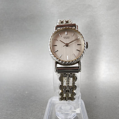 Seiko Watch Women 19mm Silver Dial Silver Tone Oval 14215510 New Battery VTG5